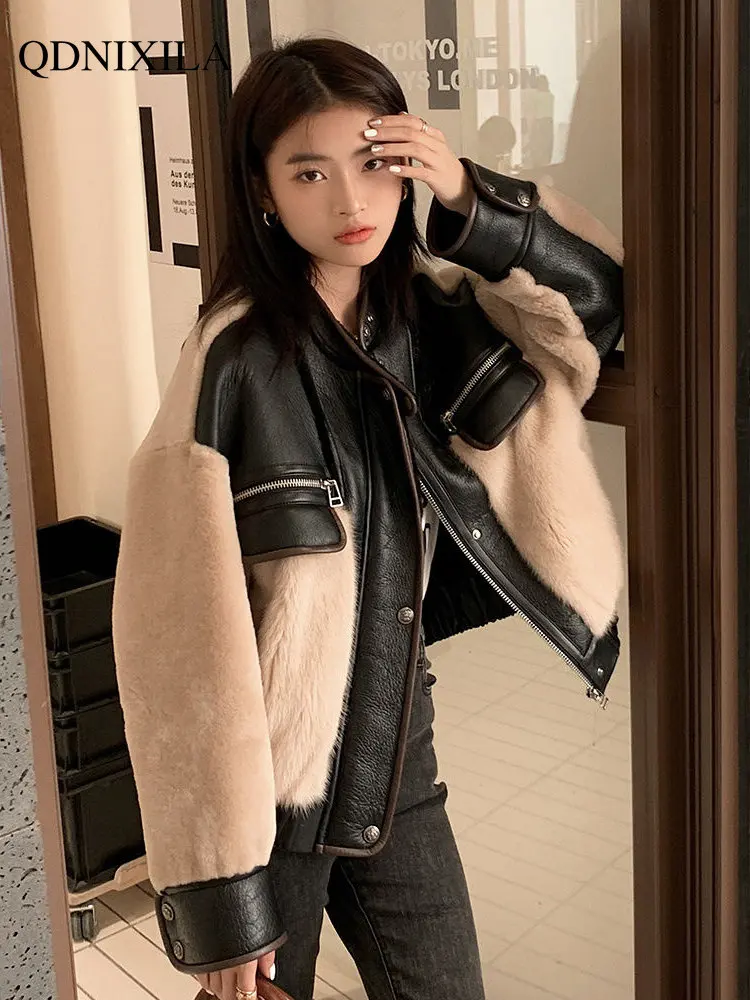 Woman Coats 2023 Winter Fur Coat  Pre-sale New Outerwear Fashion Fur Jacket Tops Wool Sheepskin Coat for Women Faux Fur Coat