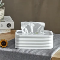 tissue box elastic lifting wide application silicone simple napkin pumping tray for home kitchen storage organization