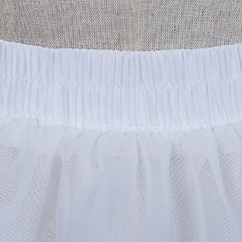 

X7YC Petticoat Crinoline Short Half Slips Wedding Accessories 18in Knee Length White Hoop Skirt Underskirt for Women Girls