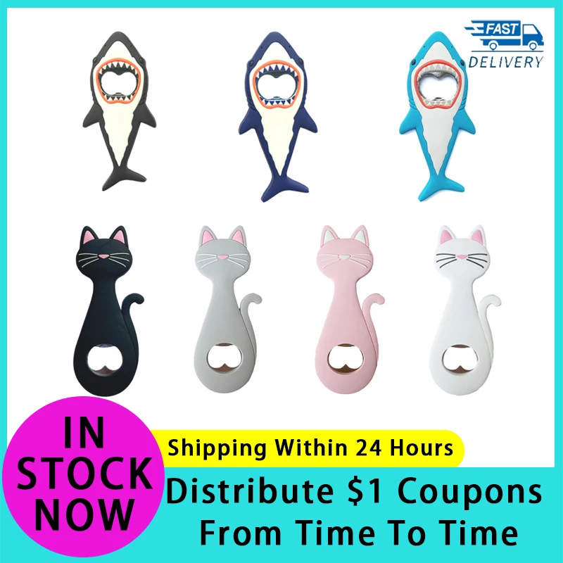 

Cartoon Beer Bottle Opener Magnetic Refrigerator Bottle Opener Cat Magnetic Refrigerator Decoration Fridge Magnet Beer Opener