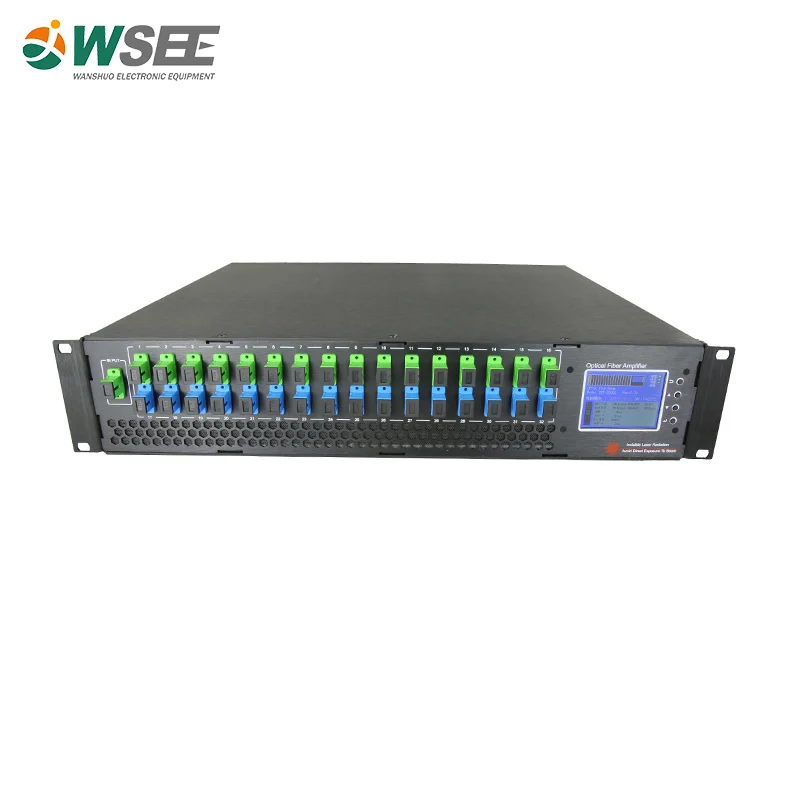 

2U high power EYDFA 16 ports 23dBm with WDM for promotion Factory direct sale