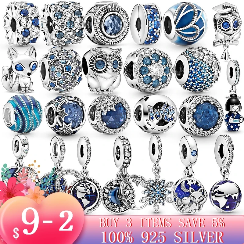 

Hot Sale 925 Sterling Silver Beads Star snowflake owl fox Clip unicorn Charm Fit Original Pandora Bracelet Silver 925 Jewelry