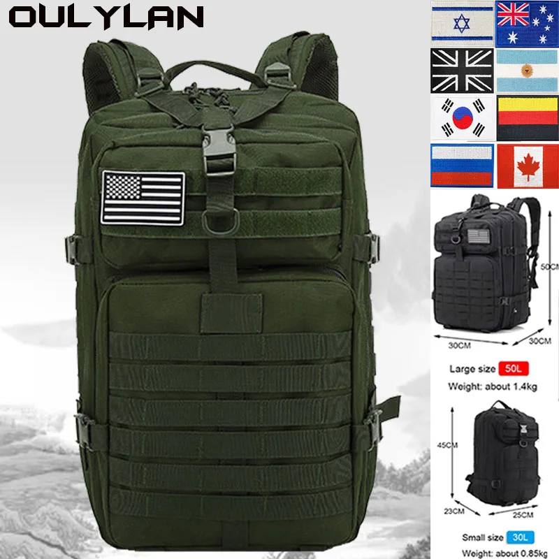 

Outdoor Men 900D Nylon 30L/50L Tactical Backpack Military Hiking Waterproof Rucksacks Army Camping Trekking Hunting Bag