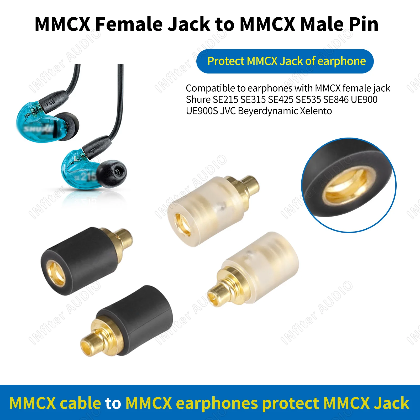 Адаптер mmcx адаптер на для расширителя Shure SE535 SE846 JVC FD01 Dunu DK3001 DK4001 Xelento удлинитель