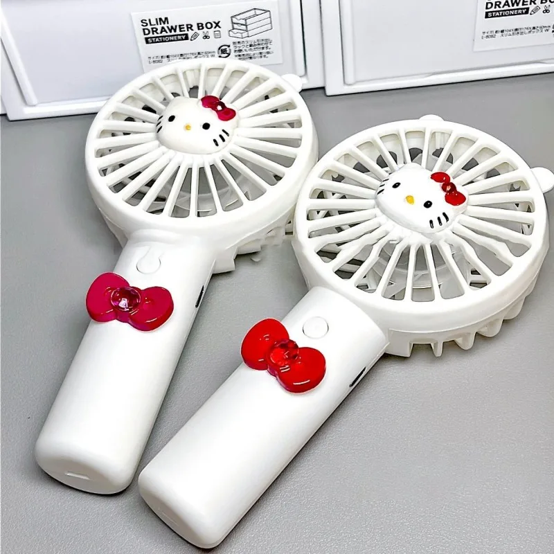 

Hello Kitty Sanrio Handheld Mini Fan Anime Portable USB Multifunctional Rechargeable Esktop Anime Kawaii Student Electric Fan