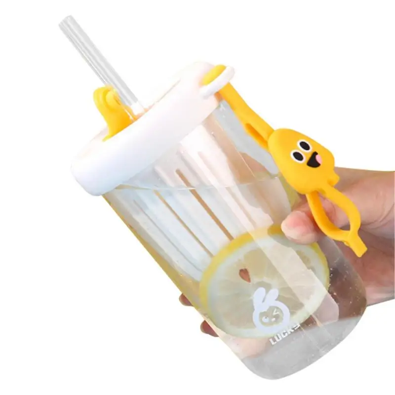 

Water With Straw And Lid Leak-proof 460ml Tea Barn Cup Korean Version Straw Cup High Value Girls Cup Cute Portable Tea
