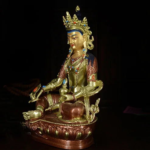 TOP GOOD HOME семейная защита-Тибетский буддизм позолота Ksitigarbha Bodhisattva Dizang pusa статуэтка