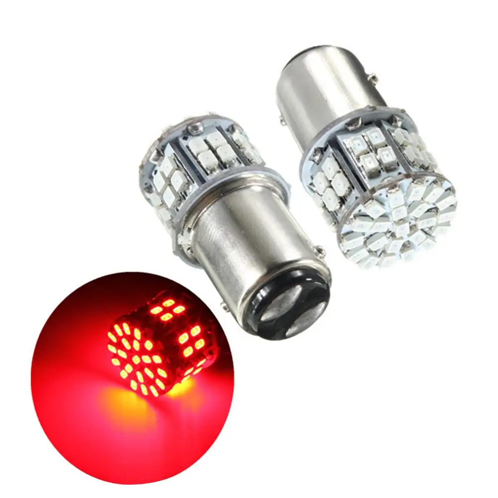 

Супер яркий BAY15D 1157 50SMD 1206 светодиодный автомобильный стоп-сигнал, постоянный ток 12 в 50 светодиодный s задсветильник свет s, красный сигнал пов...