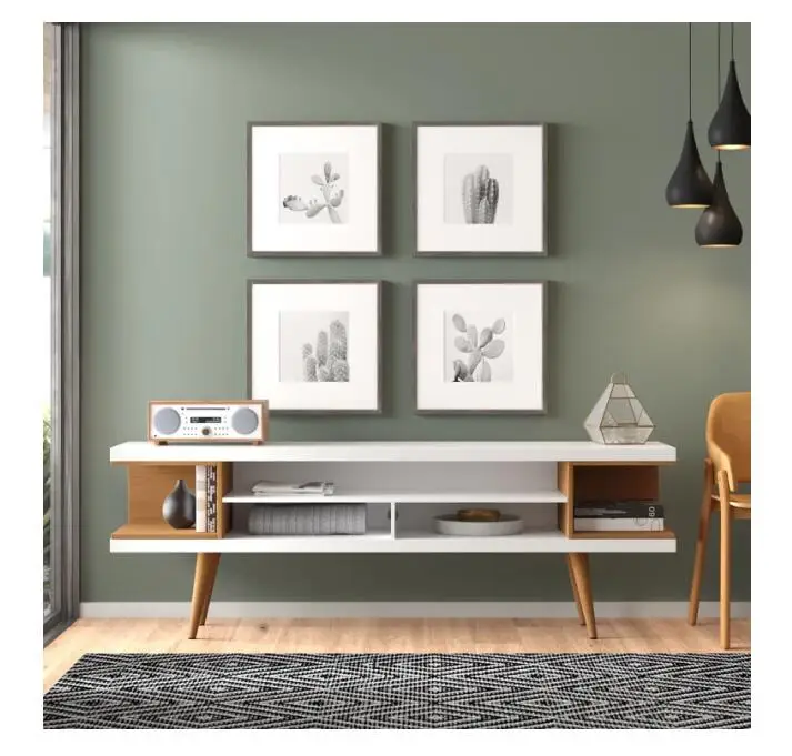Фото Freistehendes Unterhaltung СССР Für Wohnzimmer, Современный телевизор-Stlarla Mit Regalen Undembali vonchern Media Console Cabinet TV №1