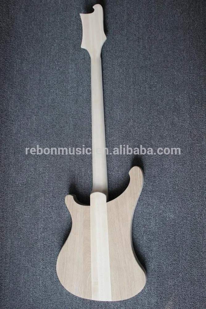 Weifang Rebon 4-струнная необработанная электрическая бас-гитара Ricken Neck Through Body