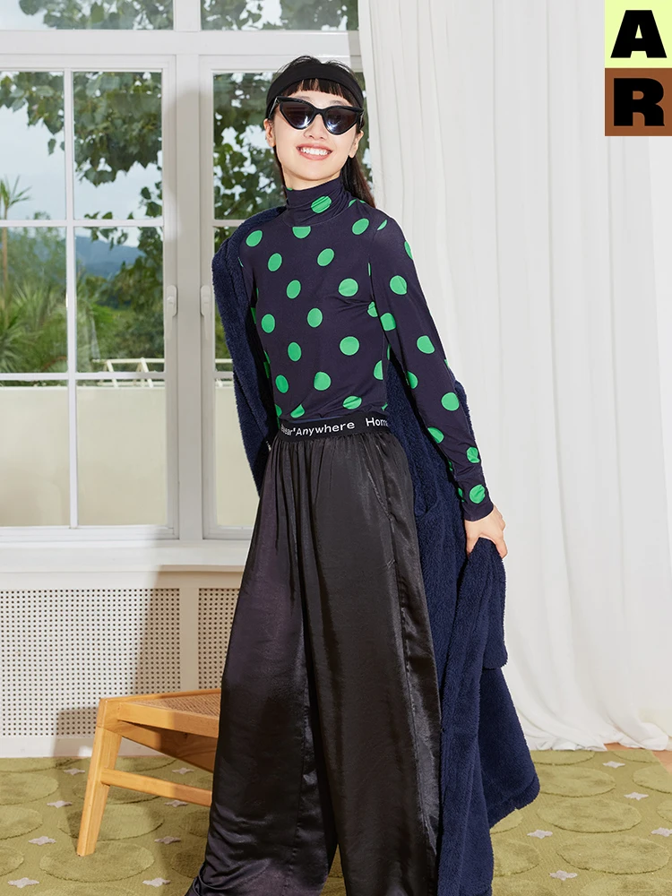 AR Original R Line round Dot HEATTECH Set Home Wear Can Be Worn outside Polka Base Thermal Underwear Basic