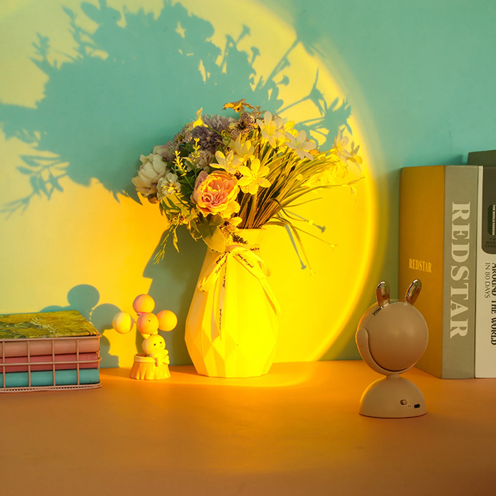 

Atmosphere Lamp 180 Rotatable Decoration Lighting ABS Heat-resistant 3-6 Hours Work for Home Room Bedroom Apartment Dorm Decor