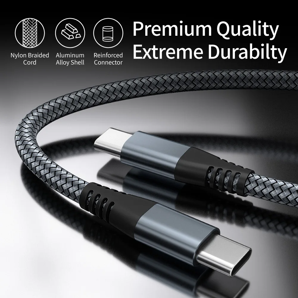 

PD 60W USB Type C To Type C Right Angle Wire Quick Charger Phone For Macbook Pro Samsung S20 Fast Charging Cord 90 Degree Cable
