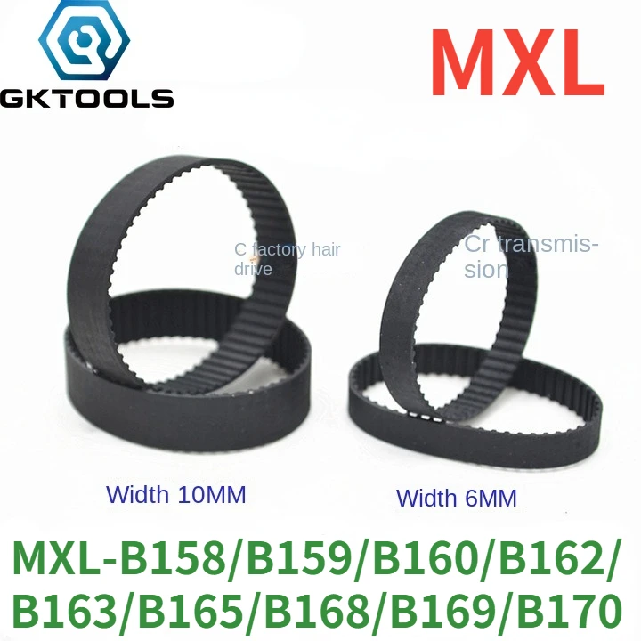 

Синхронный ремень ГРМ GKTOOLS MXL B158MXL/B159MXL/B160MXL/B162MXL/ B163MXL/B165MXL/B168MXL/B169MXL/B170MXL, ширина 6/10 мм