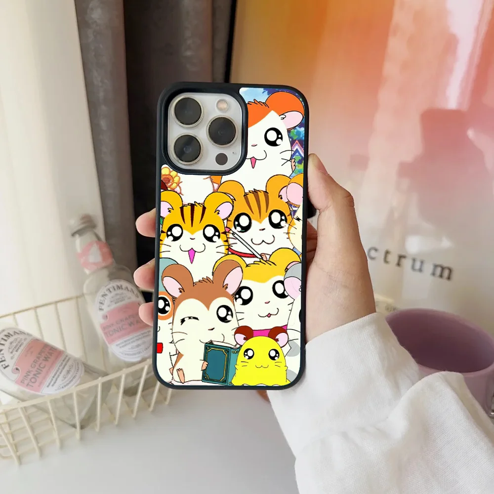 Hamtaro милый чехол для телефона в виде хомяка IPhone 11 12 13 14 15 16 Plus Pro Max зеркальный