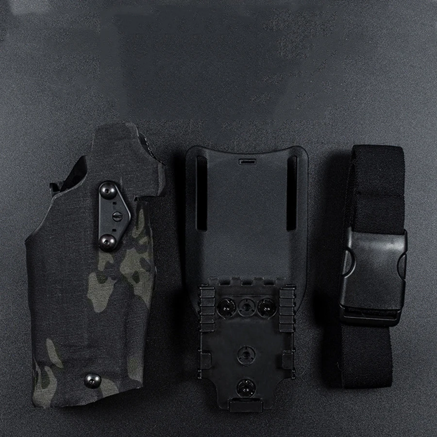 Фото Тактическая кобура 6354DO с системой быстрого крепления ALS для Glock 17 с фонарем X300/X300U, для охоты и страйкбола