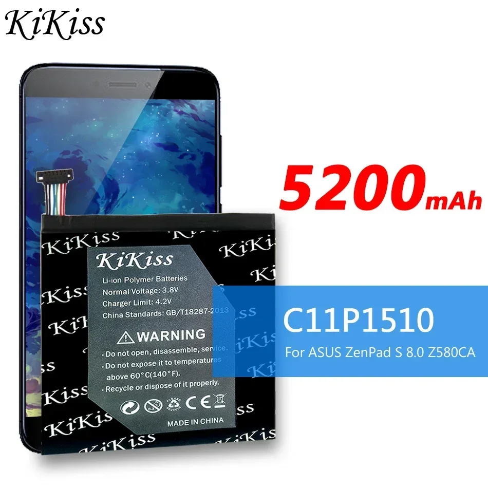KiKiss 5200 мАч большая емкость C11P1510 аккумулятор для планшетов ASUS ZenPad S 8 0 Z580CA