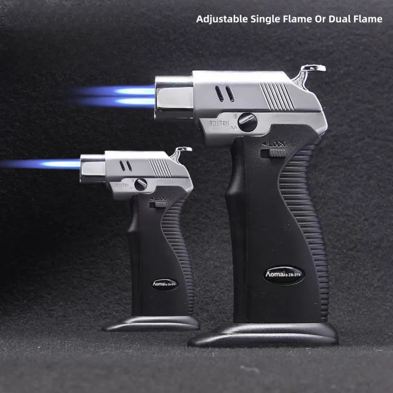 Креативная Регулируемая одноструйная/двухструйная газовая лампа-зажигалка с