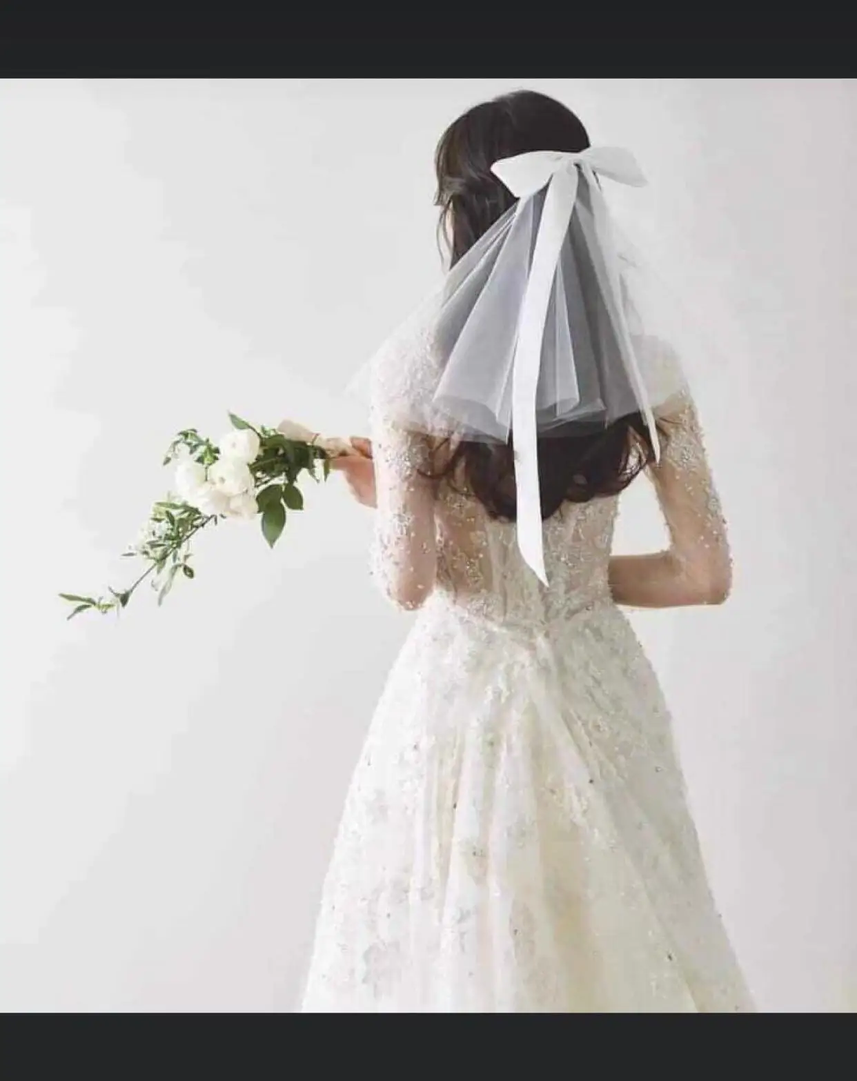 

Фата свадебная короткая двухслойная с лентой и расческой, белый цвет, свадебные аксессуары, 2021