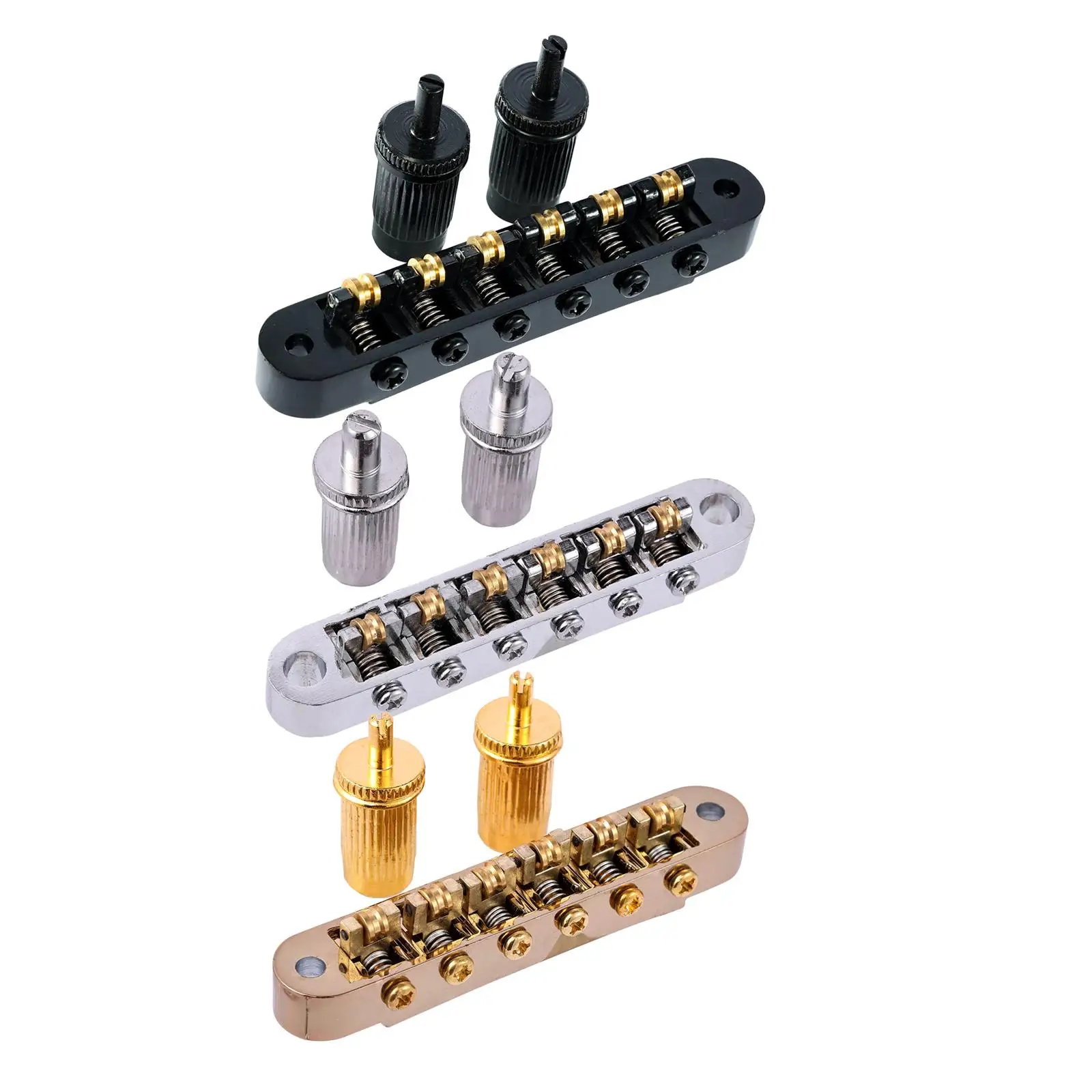 

Bridge with Roller Saddles Replacements Accessory Electric Guitar Parts for