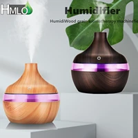 USB 300ML Air Humidifier Electric Aroma Diffuser Mist Wood Grain Oil Aromatherapy Mini Portable Newfashioned For Car Home Car