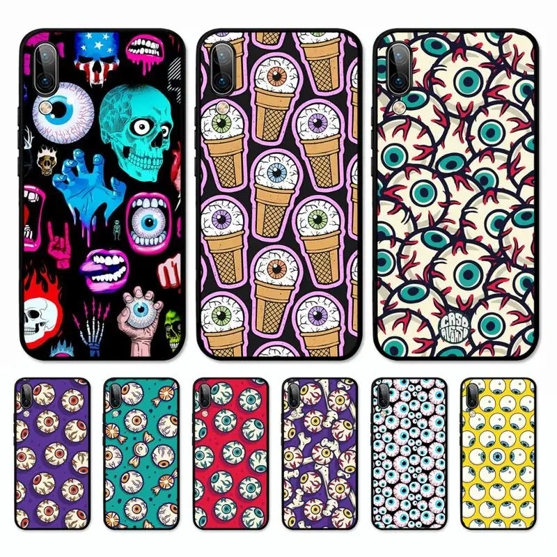 

Scary Face Eyes Phone Case for Redmi 8 9 9A for Samsung J5 J6 Note9 for Huawei NOVA3E Mate20lite cover