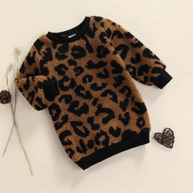 

Детское платье с длинным рукавом, на флисе, с круглым вырезом