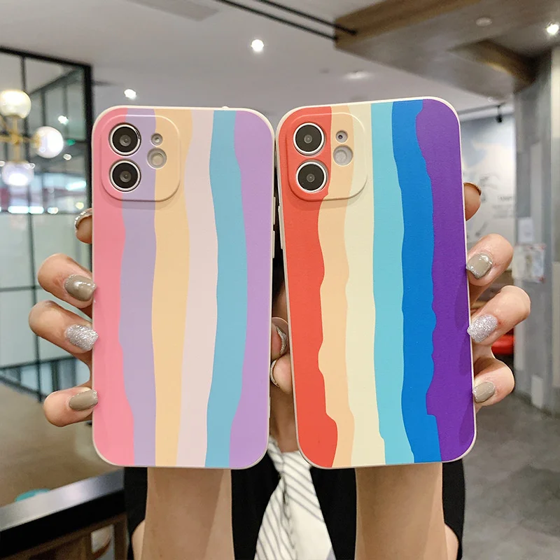 Чехол для телефона с радужным рисунком Iphone 6 Plus чехол 11 Pro прямыми краями 7 8 XR