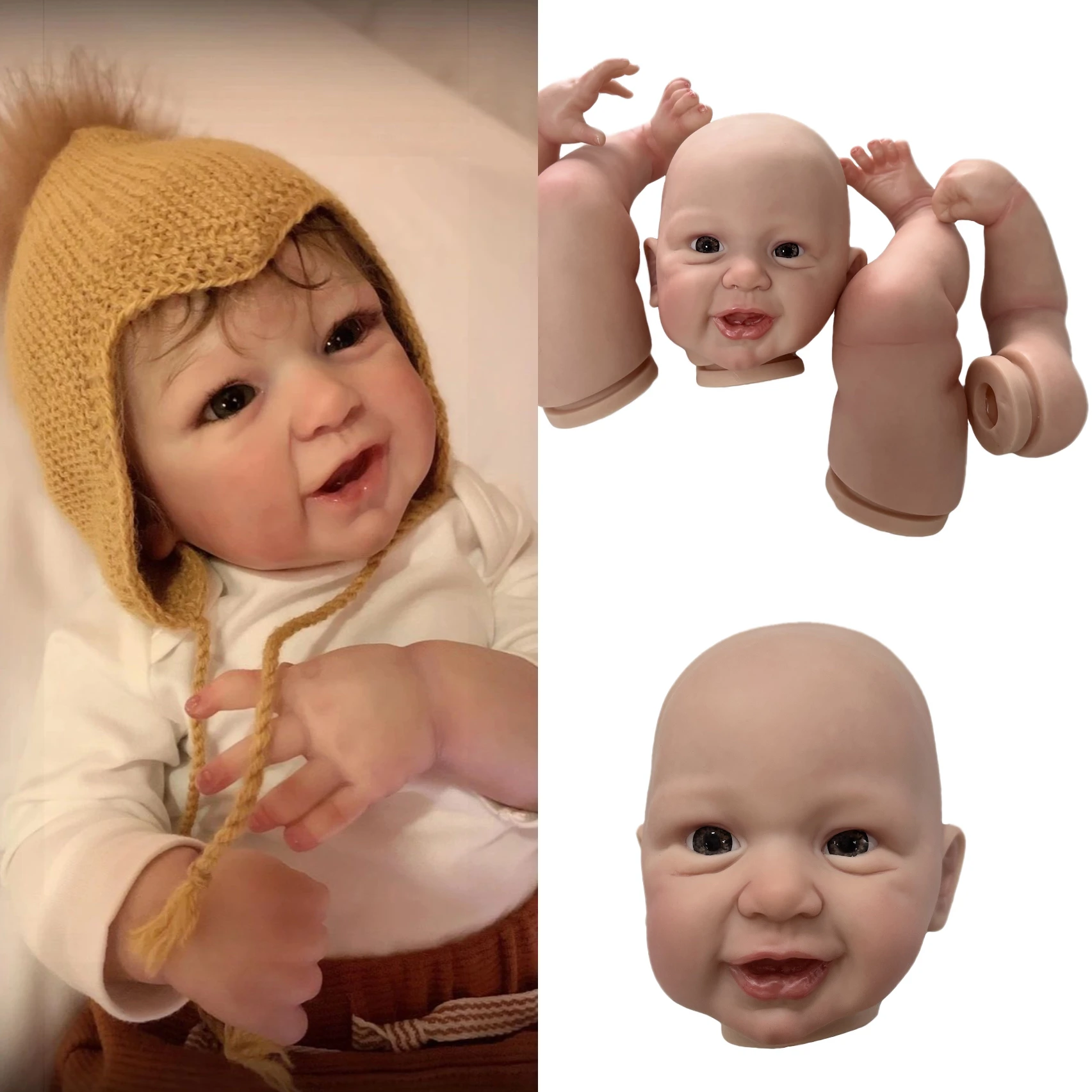 22Inch Phoenix Painted Bebe Reborn doll Kits Handmade sin pintar bebé reborn de silicona cuerpo entero kit de reborn sin pinta