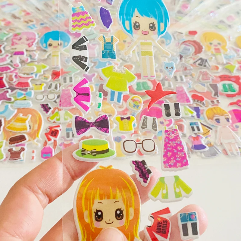 6 листов наклейки на одежду для девочек |