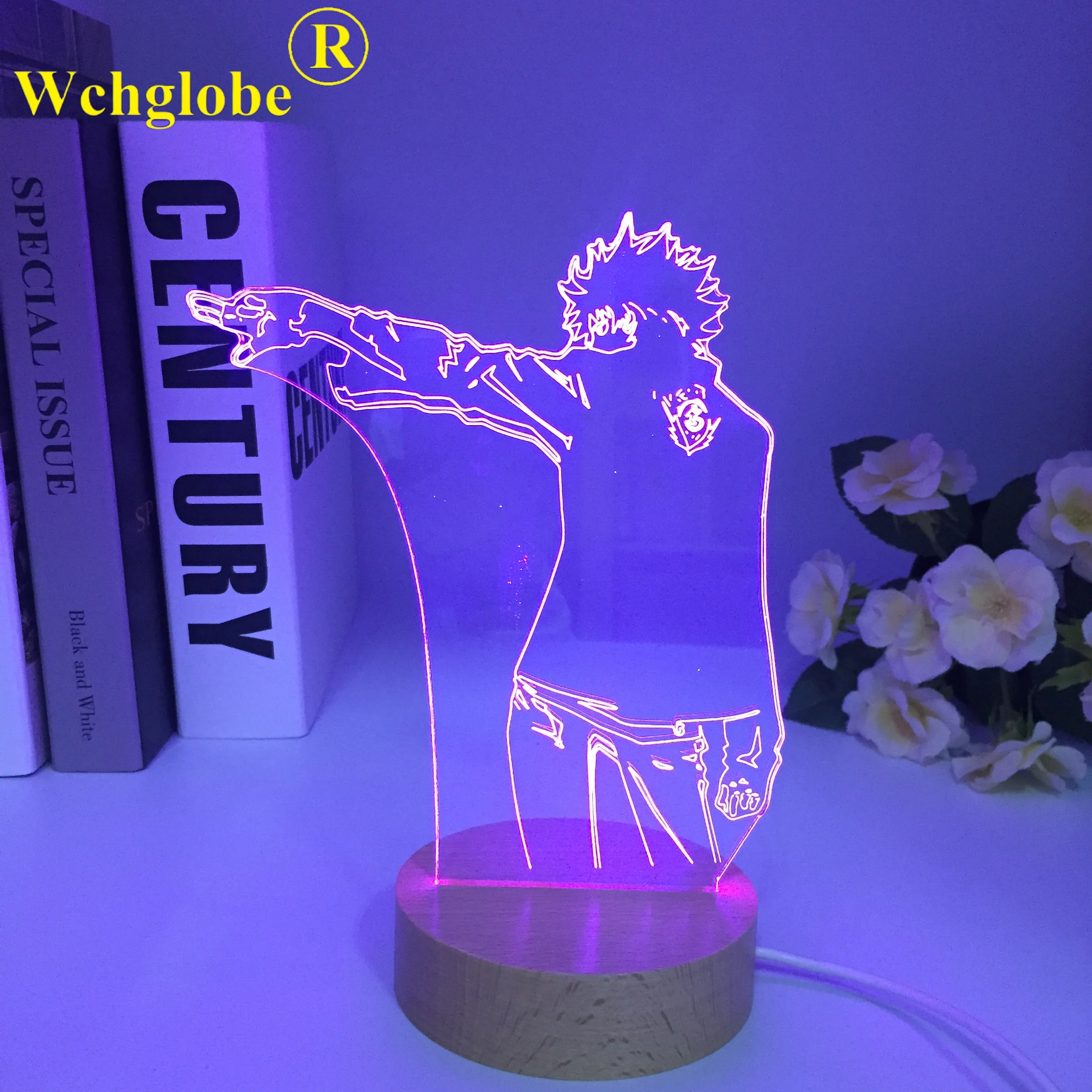

Аниме, деревянное воздушное снаряжение, 3D лампа для детей, подарок на день рождения, декор для спальни, ночник, комнатный светодиодный акриловый Настольный светильник, манга, Декор, подарок