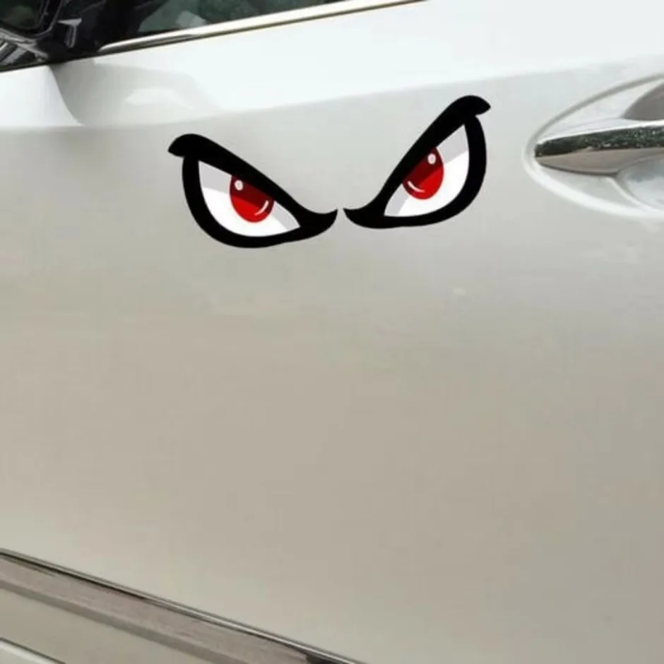 1 шт. крутая 3D таинственные глаза акулы автомобильная наклейка красное злое