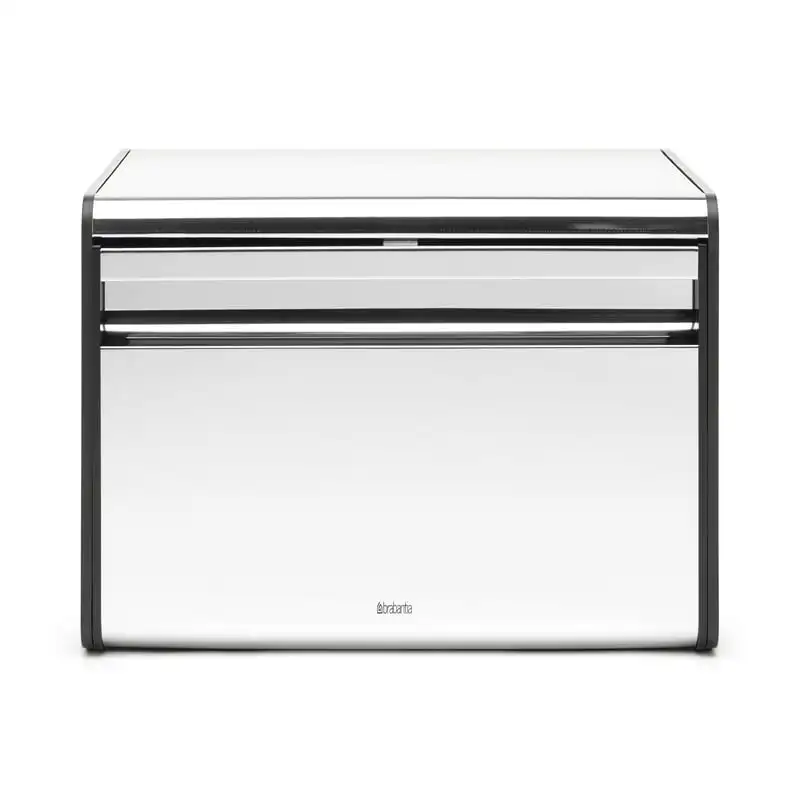 

Front Metal Bread Box, Brilliant Steel