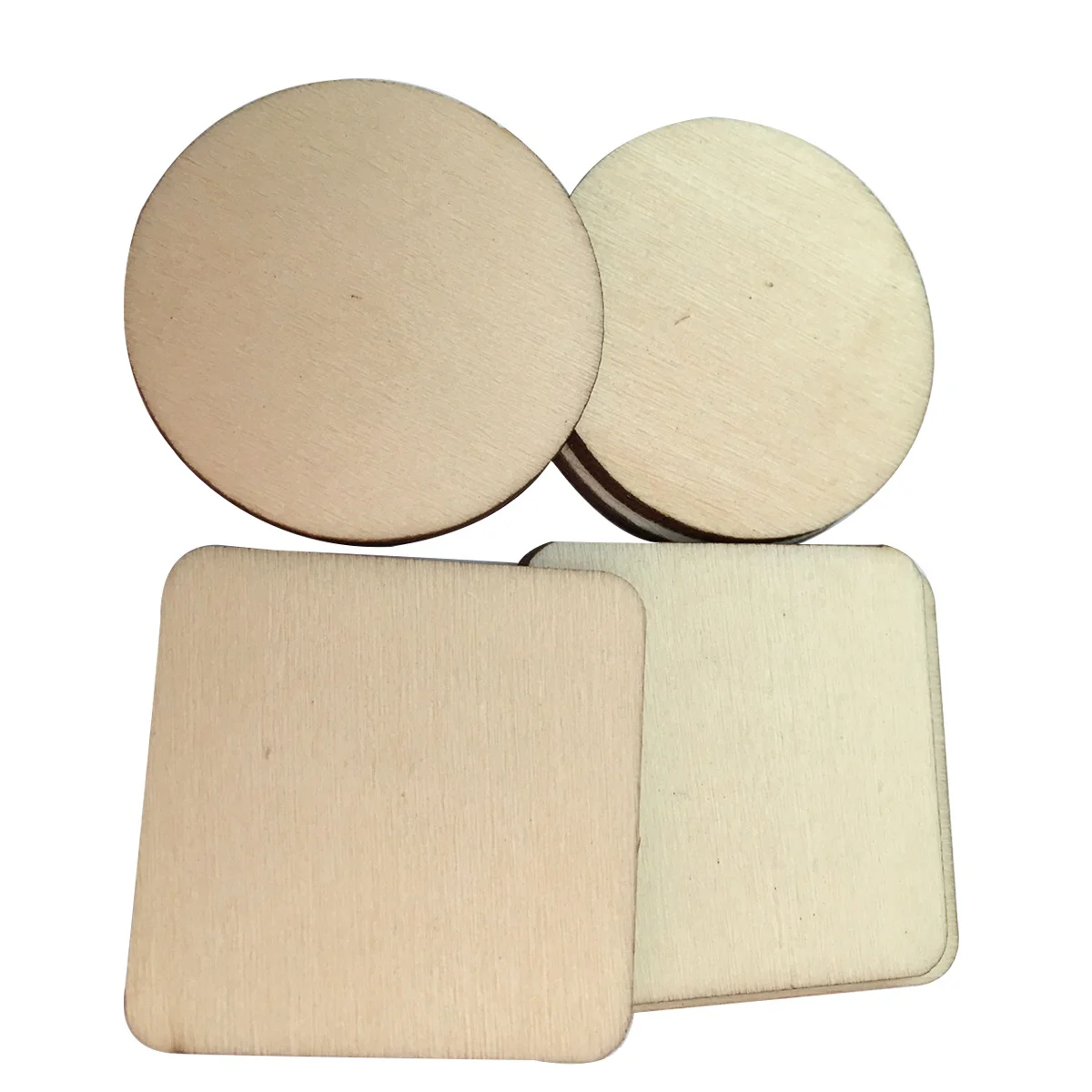 

100PCS 4x4cm Slices for Painting Tree Slices Cutouts for Painting DIY Crafts Slices Decorative Slice