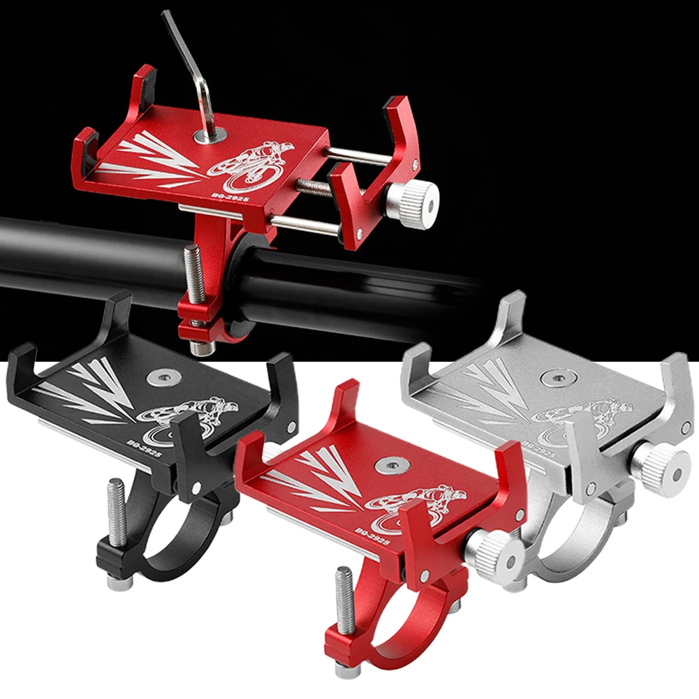 

Bicycle Phone Holder Hot Sale Aluminum Alloy MTB Cell Phone Bracket Moto Handlebar Mount Bracket For Size 5.8-9.5cm Phones