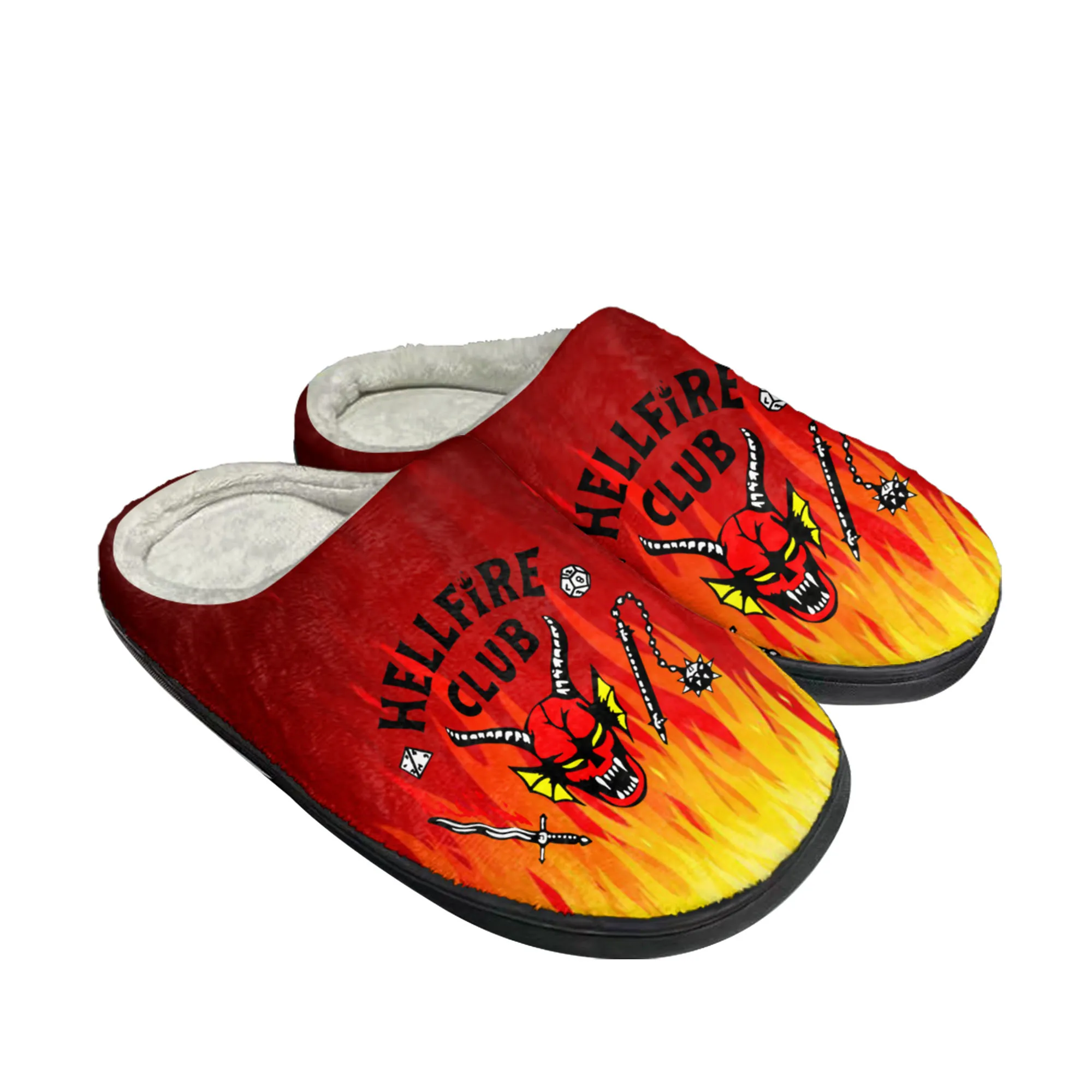 

Stranger Things Eddie Munson Home Cotton Custom Slippers Mens Womens Sandals Hellfire Club Plush Keep Warm Shoes Thermal Slipper