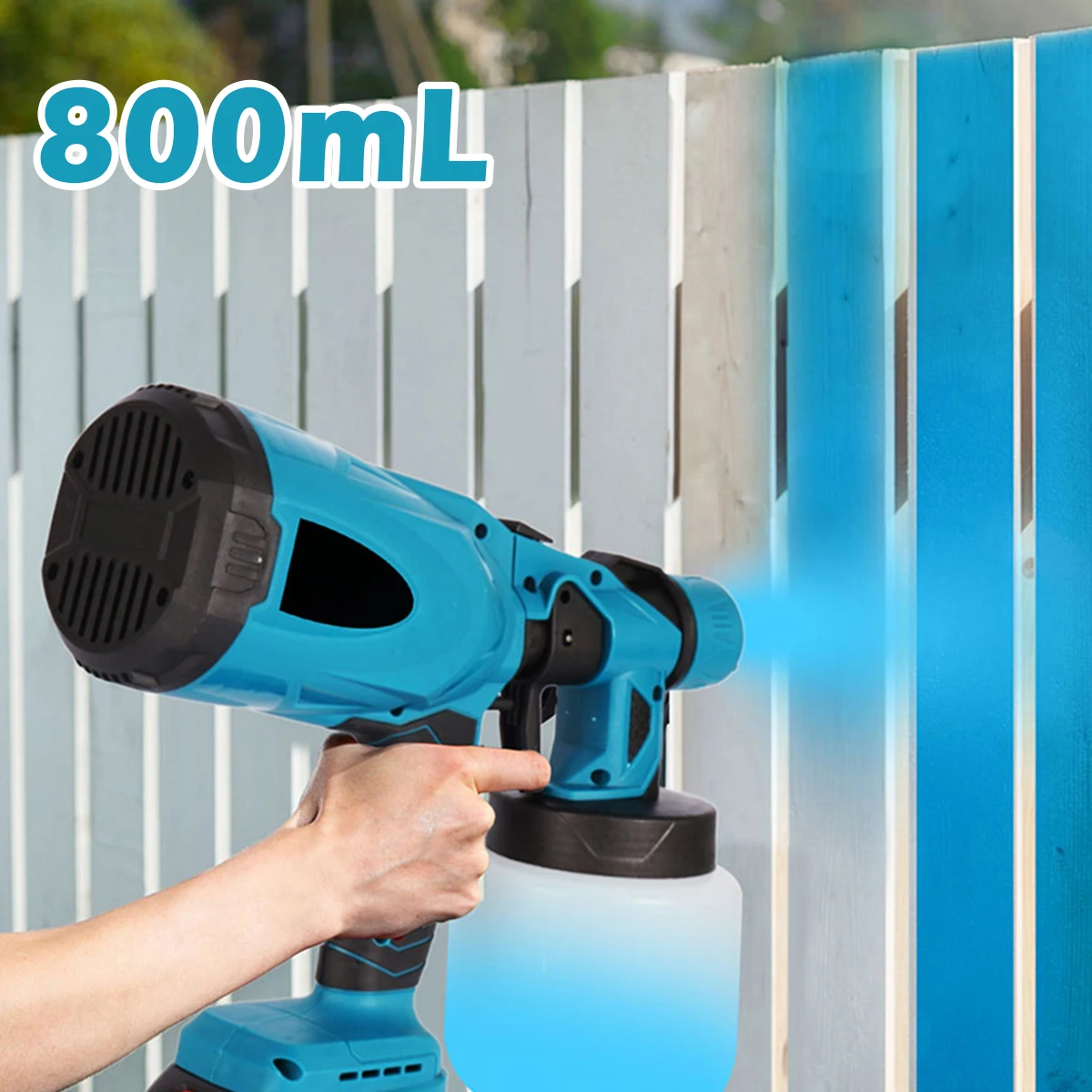 Электрический беспроводной распылитель краски 800 мл Аэрограф для покрытия