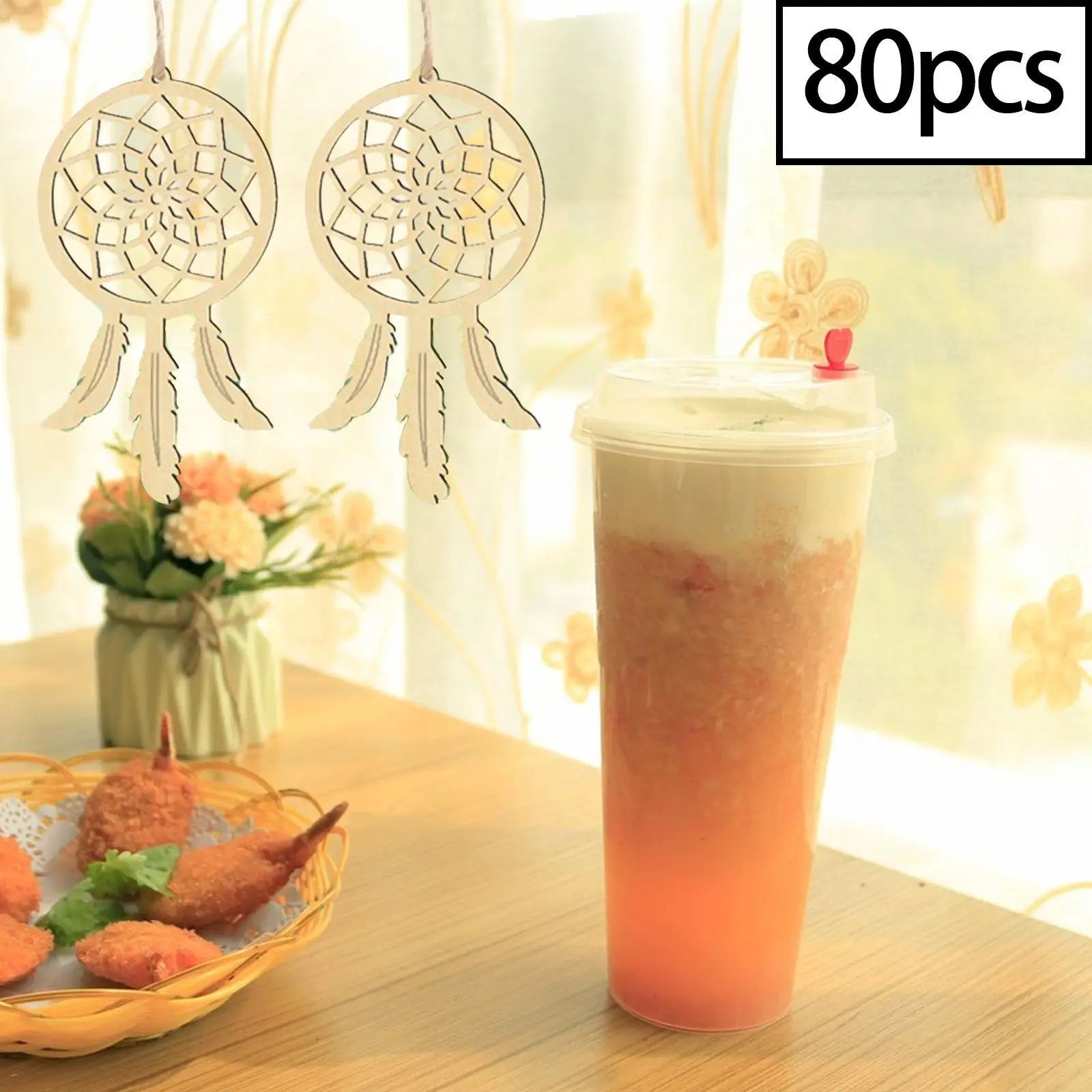 

80 шт. деревянные подвесные украшения для интерьера «сделай сам», декоративные необработанные Деревянные Подвески для украшения стен, бара, гостиной, подарки, ветряные колокольчики