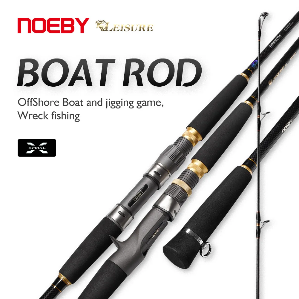NOEBY Leisure Sea Boat Fishing Rod1.83m 2.13m 2.43m M MH L.W. 80-500g Offshore Big Game Jig Spinning Rod Casting Rod Carbon Olta