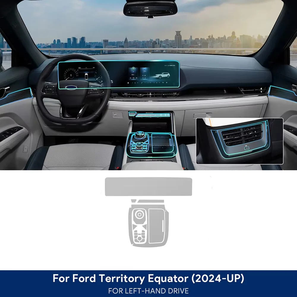 

Защитная внутренняя пленка против царапин для Ford Territory 2024 2025 Equator Sport Car, аксессуары для экрана центральной консоли из ТПУ
