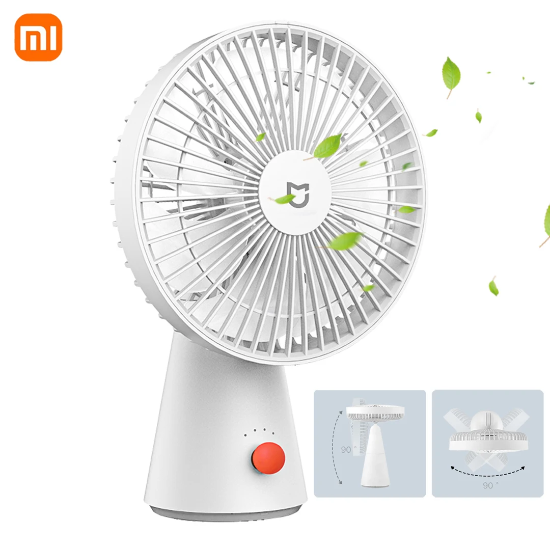 

Портативный Настольный вентилятор Xiaomi Mijia 2 в 1, портативная батарея 4000 мАч, Тип C, перезаряжаемый, 4 режима, USB-вентилятор для дома, офиса, школы