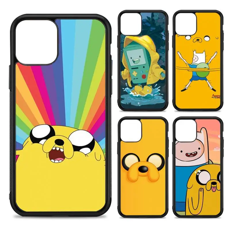 

Cartoon Adventure Time Phone Case Silicone PC+TPU Case for iPhone 11 12 13 Pro Max 8 7 6 Plus X SE XR Hard Fundas