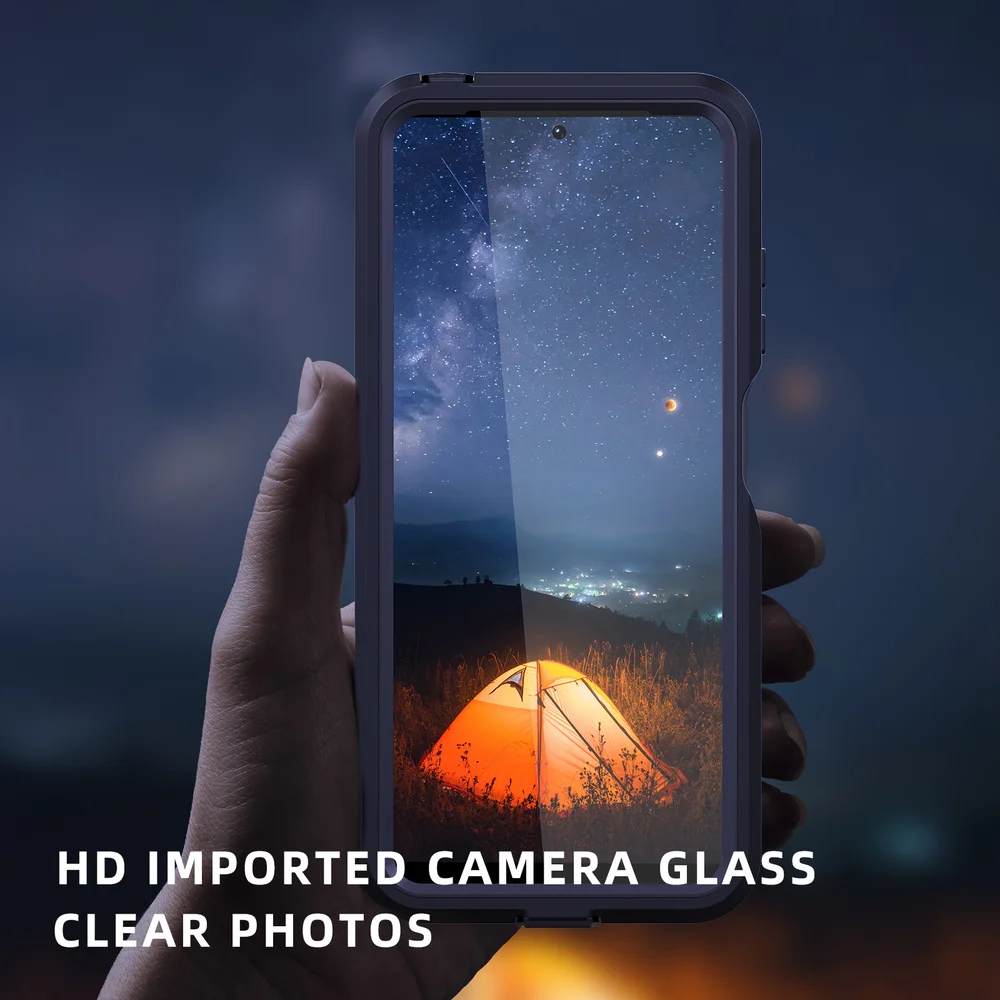 HUIKAI IP68 Shellbox Waterproof Case For Xiaomi Redmi Note 11 11S Pro Metal Aluminum Swimming Phone Luxury Cover Funda