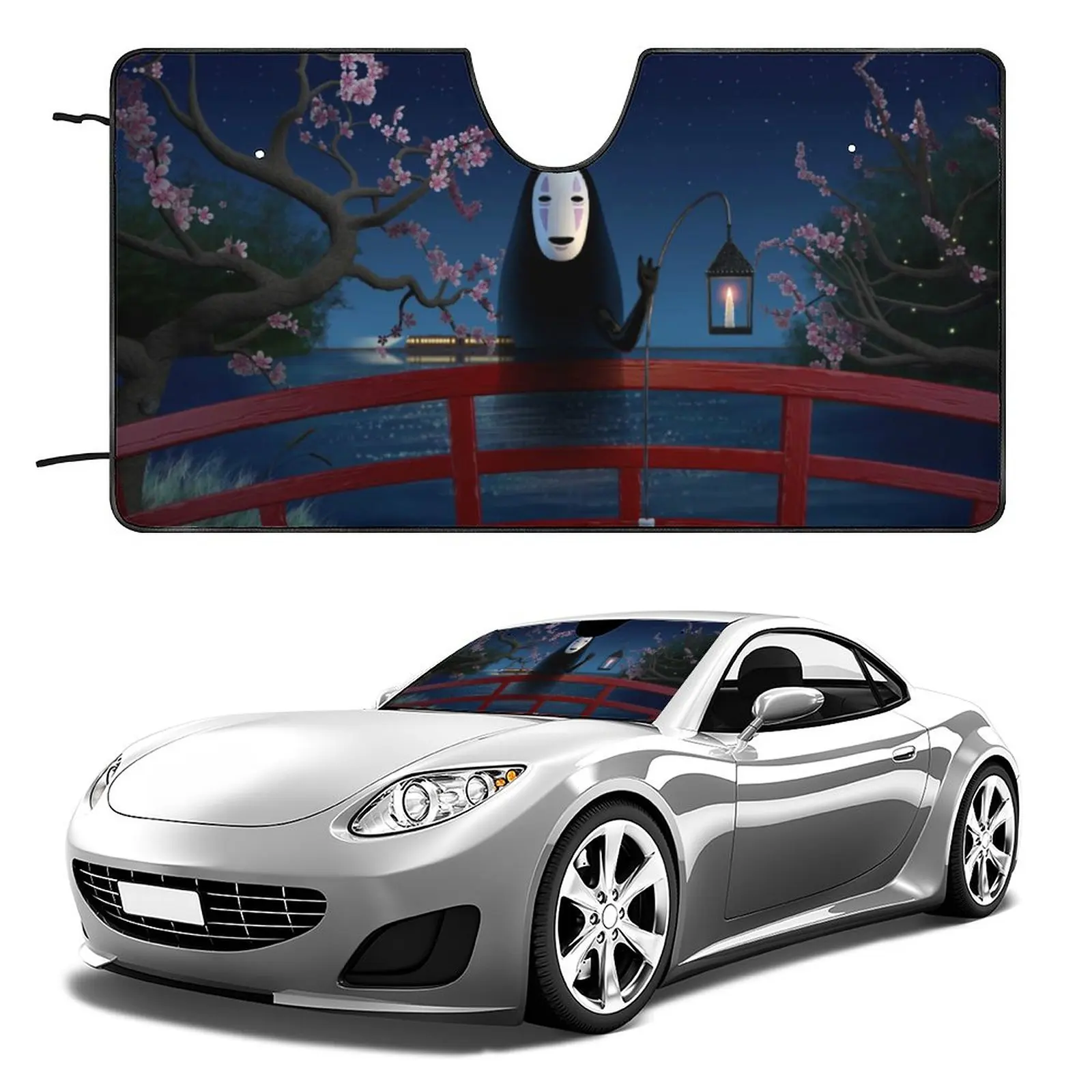 Автомобильный солнцезащитный козырек складной светоотражающий на лобовое