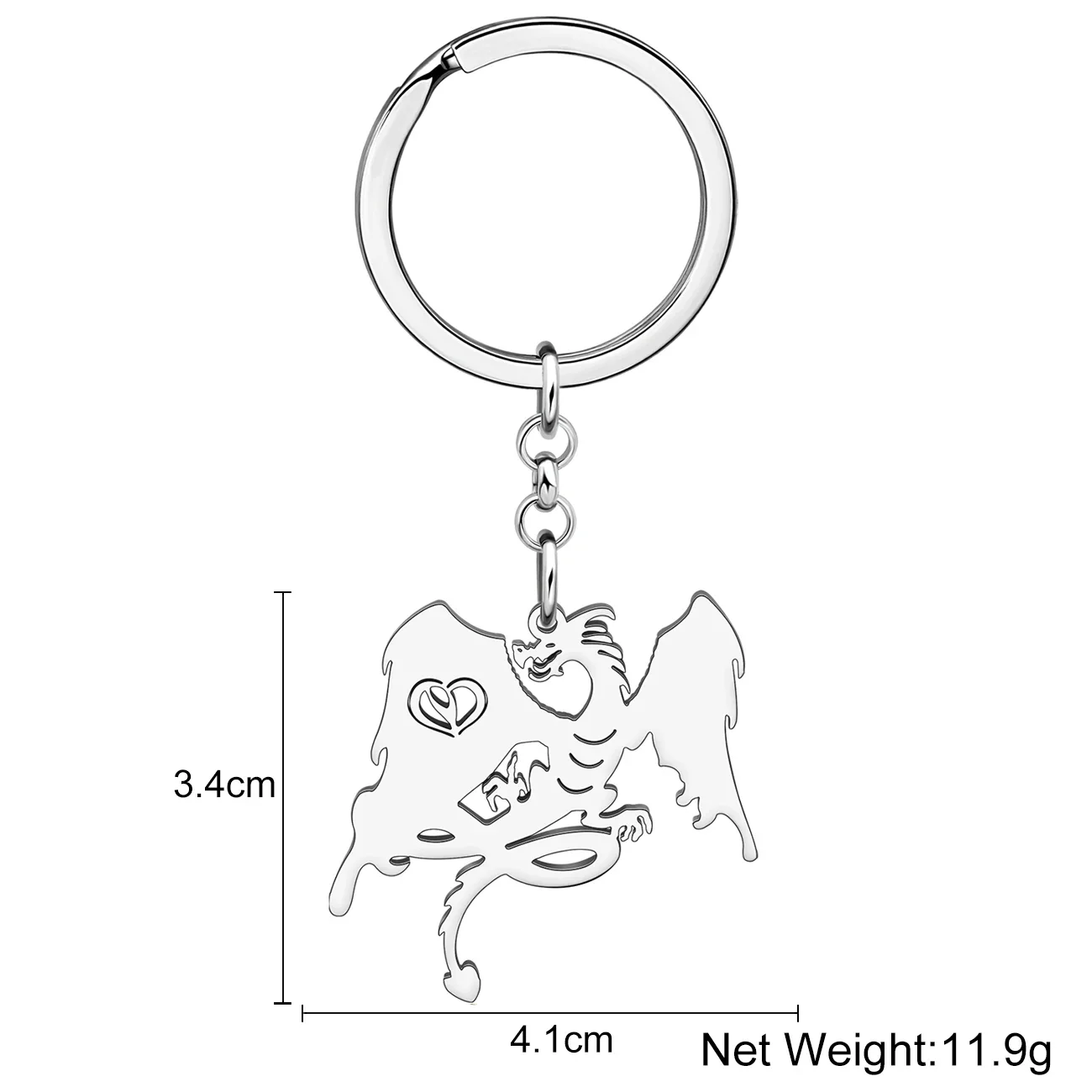 BONSNY Летающая фотография из нержавеющей стали злого Западного дракона