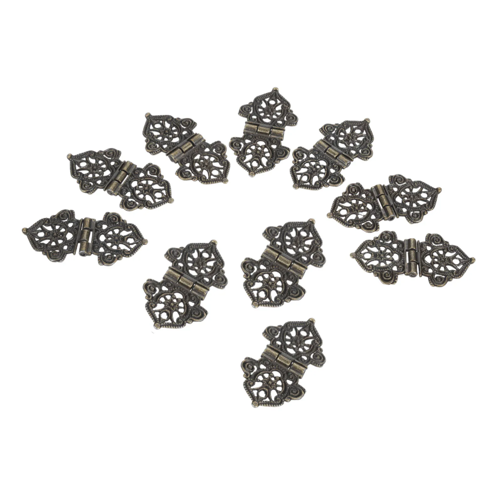 

10 комплектов петель с винтом античная бронза/золото 53*28 мм кружево Декор дверь шкафа ювелирные изделия коробка ящик мебель старая мода в китайском стиле