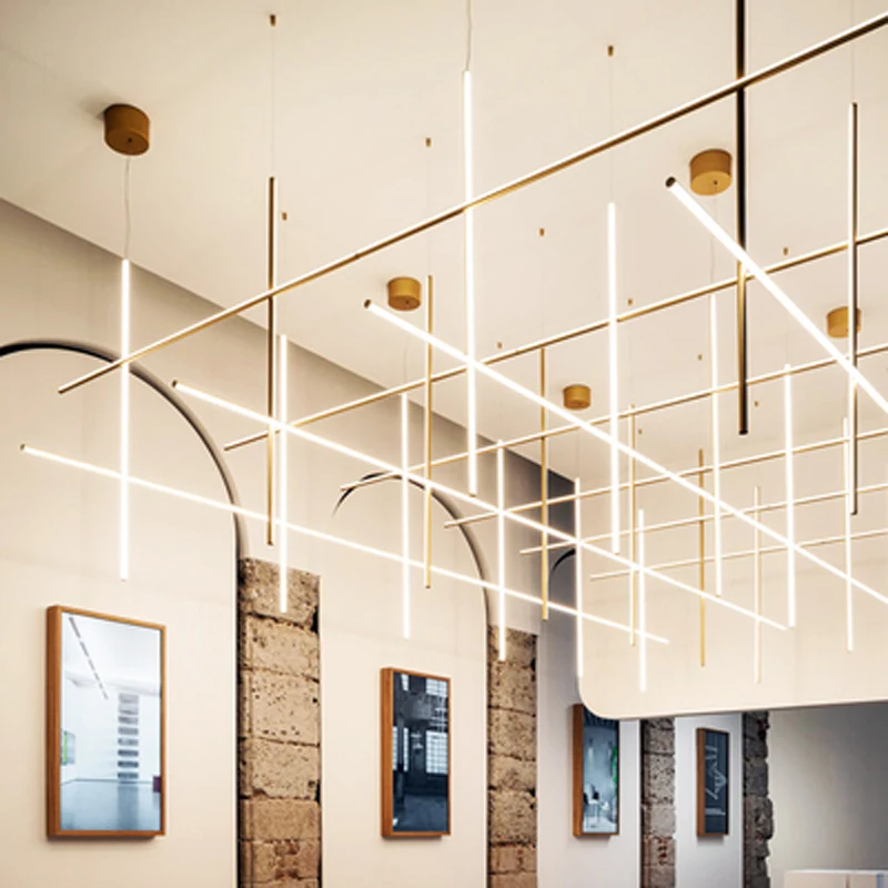 

Living room Pendant lights modern minimalist creative flos light cube hotel lobby sand table duplex building villa chandelier