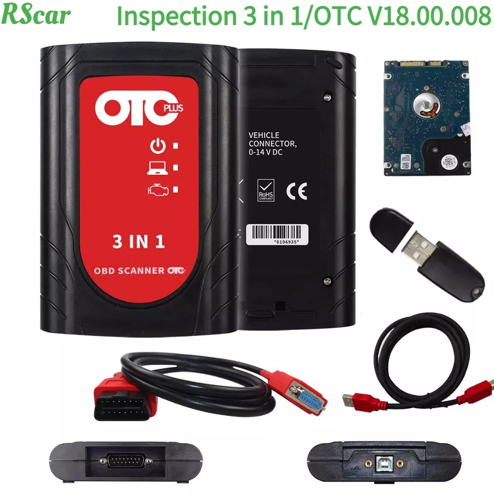 Новый OTC Plus 3 в 1 для Toyota/Nissan/VOL GTS TIS3 сканер с HDD Techstream для автомобилей Toyota/lexus OTC Plus и OTC V18.00.008