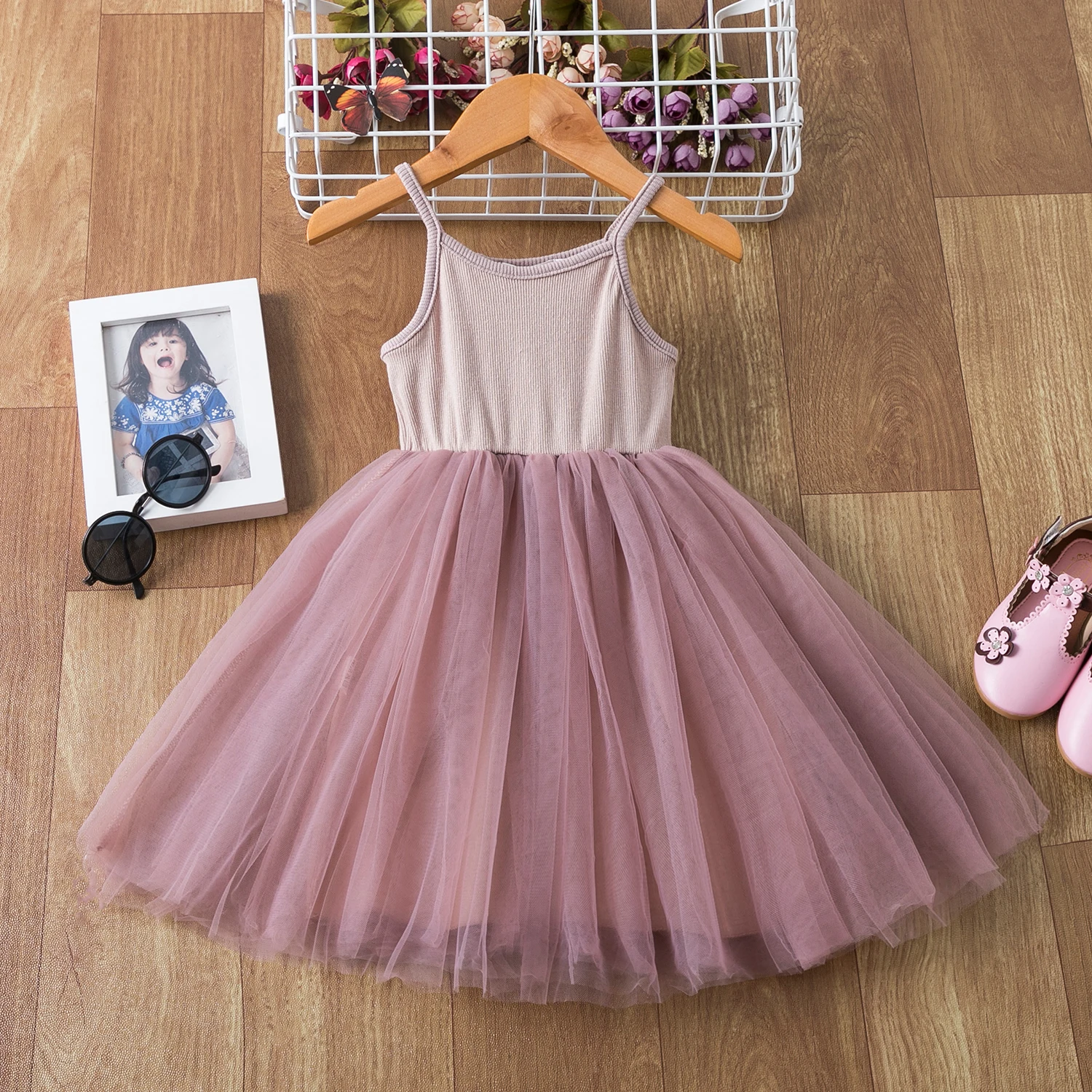 

Sequins Little Girls Summer Dresses Cute Birthday Party Tutu Gown Kids Princess Layered Dress for 3 4 5 6 7 8 Years