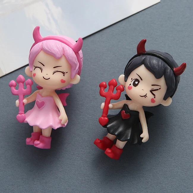 

2pcs Creative Angels Fridge Magnets Wedding Gifts Children Toys Cartoon Demon Baby Magnetic Stickers Home Decor Fridge Stickers